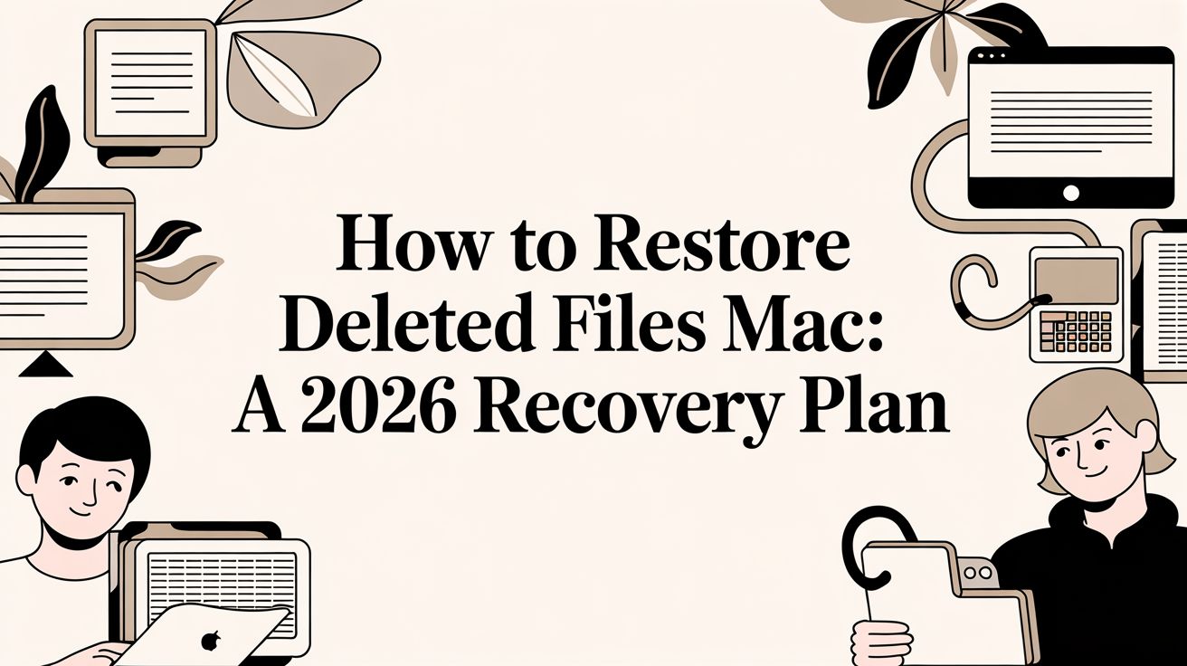 How to Restore Deleted Files Mac: A 2026 Recovery Plan
